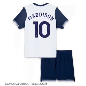 Camiseta Tottenham Hotspur James Maddison #10 Primera Equipación Replica 2024-25 para niños mangas cortas (+ Pantalones cortos)